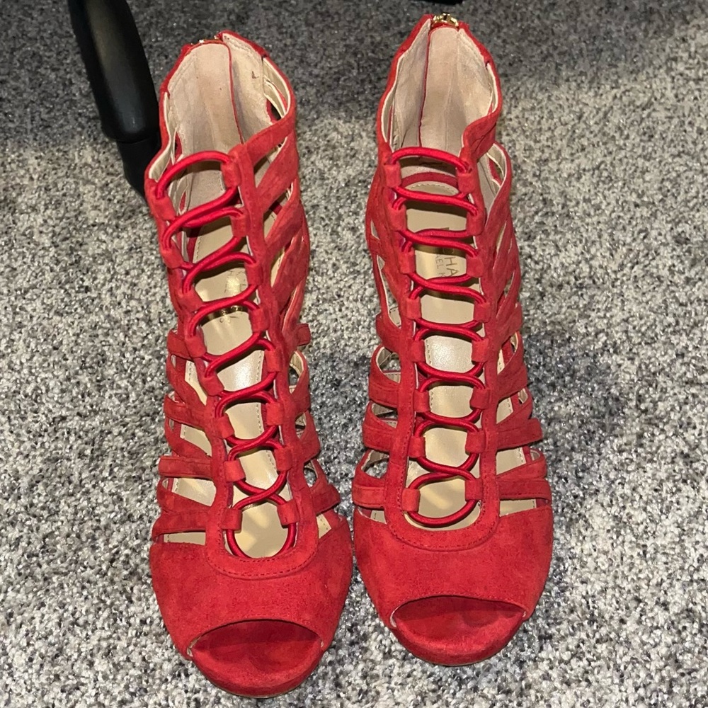 Michael Kors Red Strappy Heels